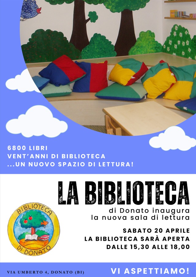Inaugurazione nuova sala di lettura nella Biblioteca Civica di Donato