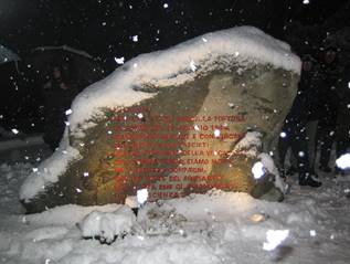 Monumento di Lace sotto la neve