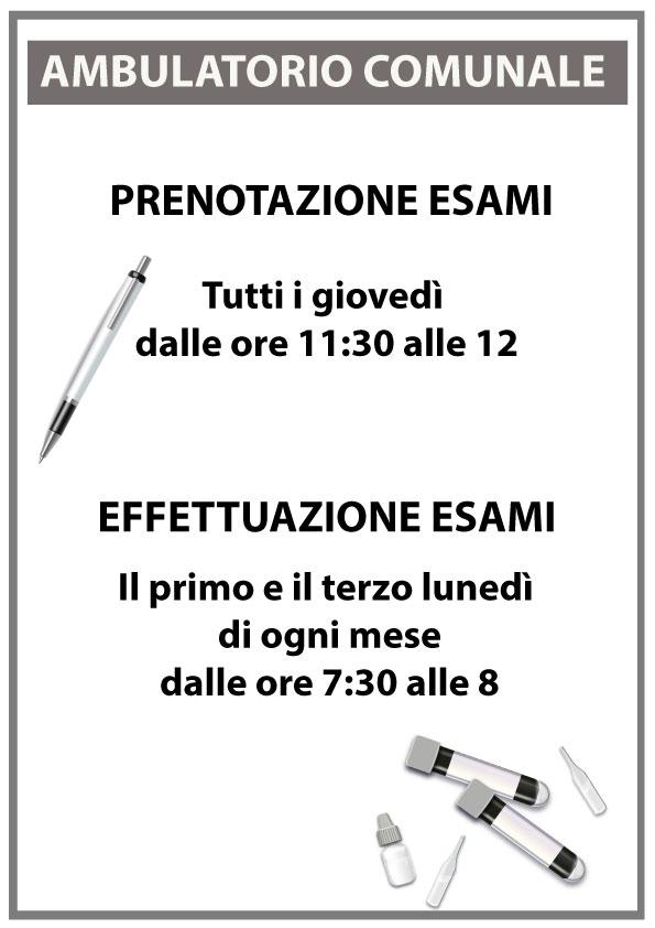 Orario di prenotazione ed effettuazione esami