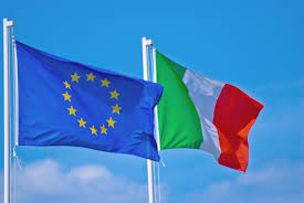 bandiere europea e italiana