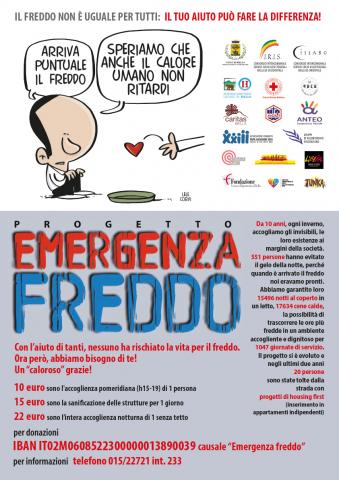 Emergenza Freddo 2022: il freddo non è uguale per tutti