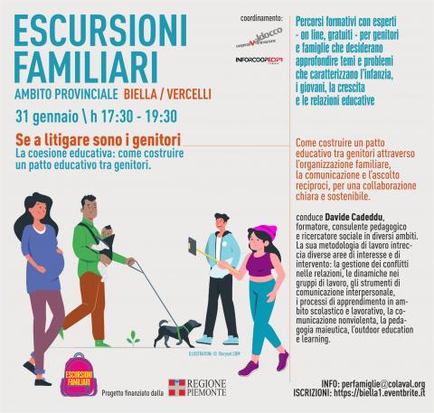 Escursioni Familiari: laboratori per genitori: calendario gennaio-marzo 2023