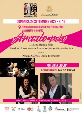 Spettacolo teatrale "Amado Mio" 24 settembre 2023 ore 16 a DONATO